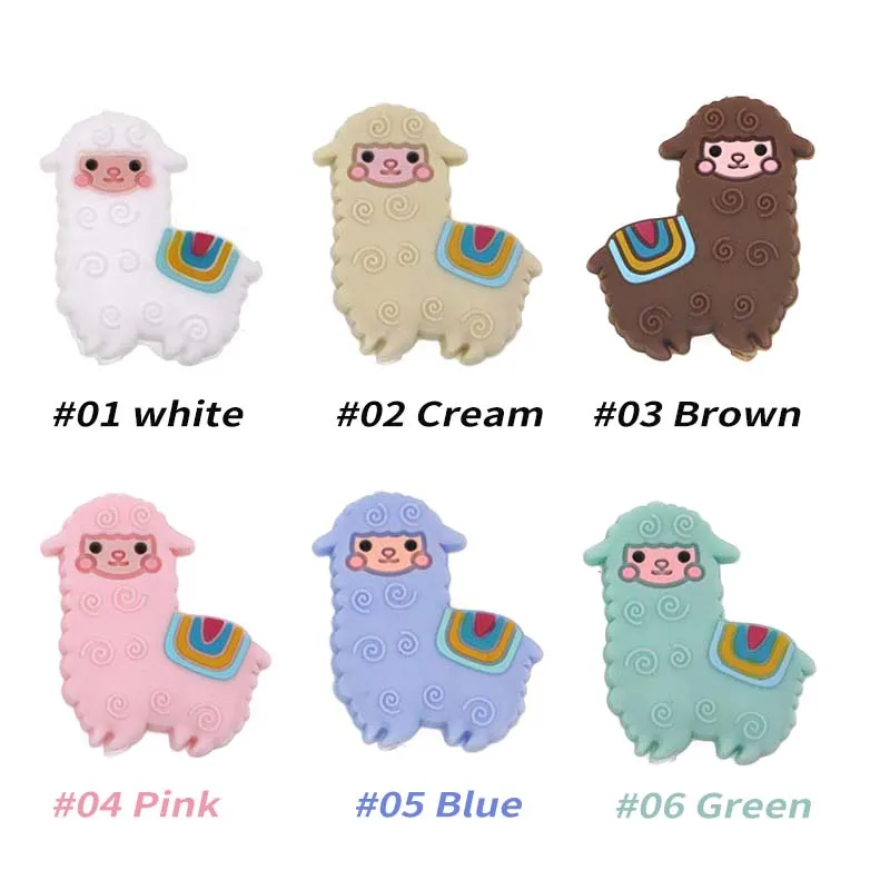 5Pcs Sheep Silicone Beads Teeth Bead For Bracelets Accessories Silicone