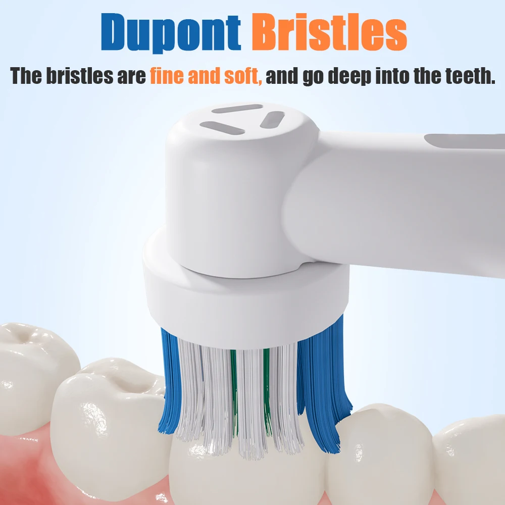 4/8/12/20 قطعة متوافقة مع رؤوس فرشاة الأسنان الكهربائية أورال بي، رأس فرشاة الأسنان الاحترافية لـ 1000 7000