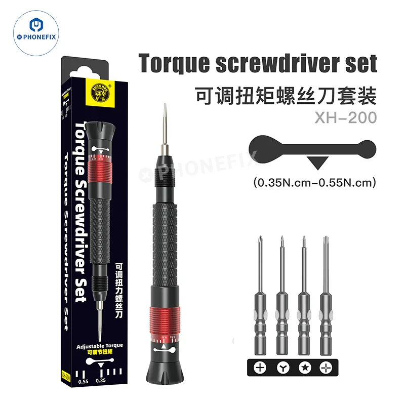 Adjustable Torque Screwdriver Set Portable Screwdriver with Replaceable Screwdriver Bits for Phone Laptop PC Disassembly Repair