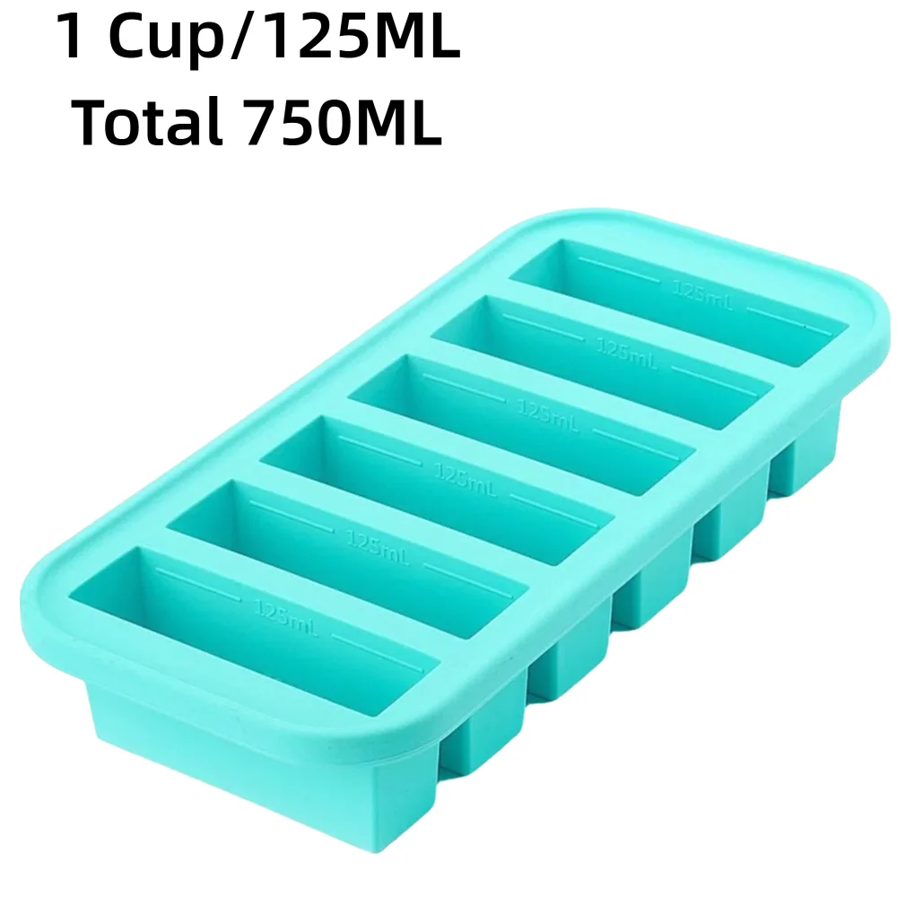 

2/4/6 Grid Silicone Freezer Molds Non-toxic Fresh-keeping Chocolate Ice Cube Tray Mold with Lids Wine Ice Blocks Maker Bar Pub