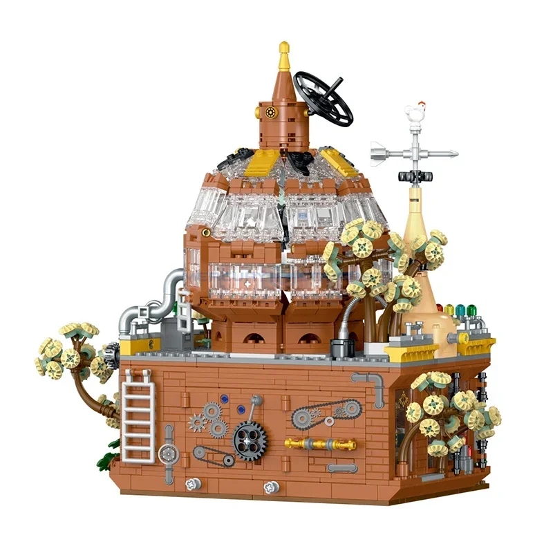 Steampunk Magic Shop Model Building Blocks Medieval Street View MOC 020202 Modular Architecture Bricks Set Gift Ideas Toy Kids