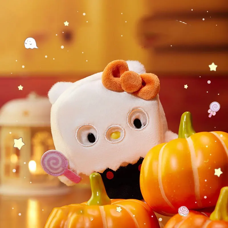 Muñeco de peluche, fantasma enmascarado, Hello Kitty, llavero de fantasma de Halloween, mochila de dibujos animados Kawaii, colgante, decoración de Halloween, regalos, Juguetes