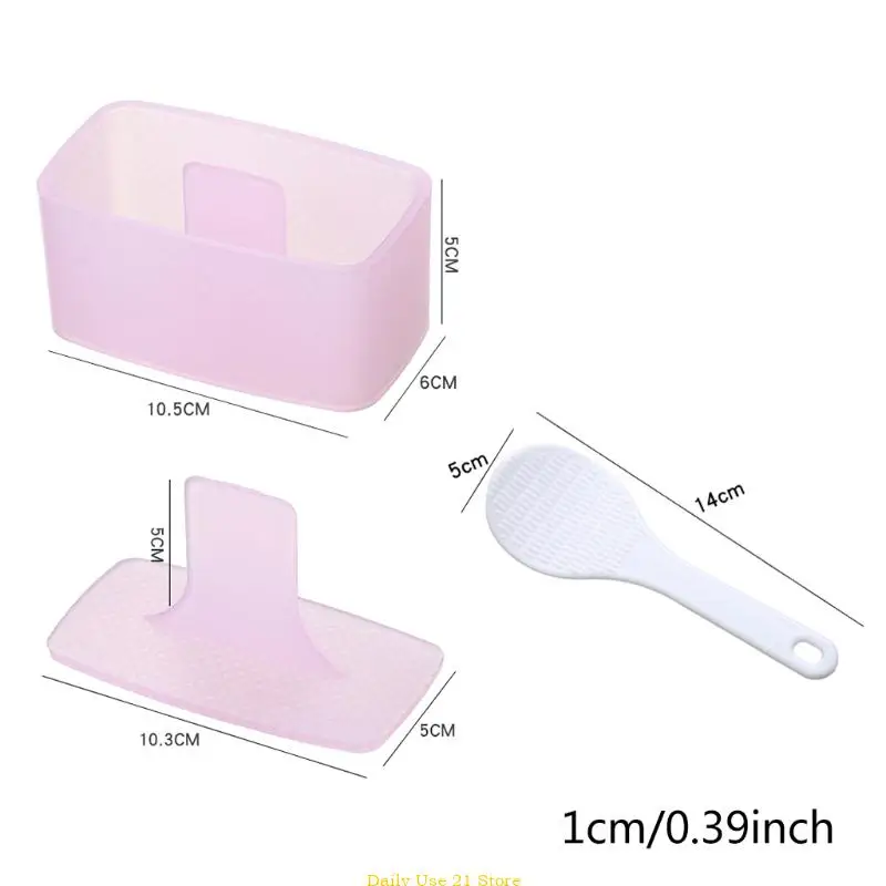 DIY 스시 쌀 주방 가제트 무수비 메이커 오니기리 프레스 금형 스틱 스팸 무수비 프레스 금형 인증된 안전 없음 독성 