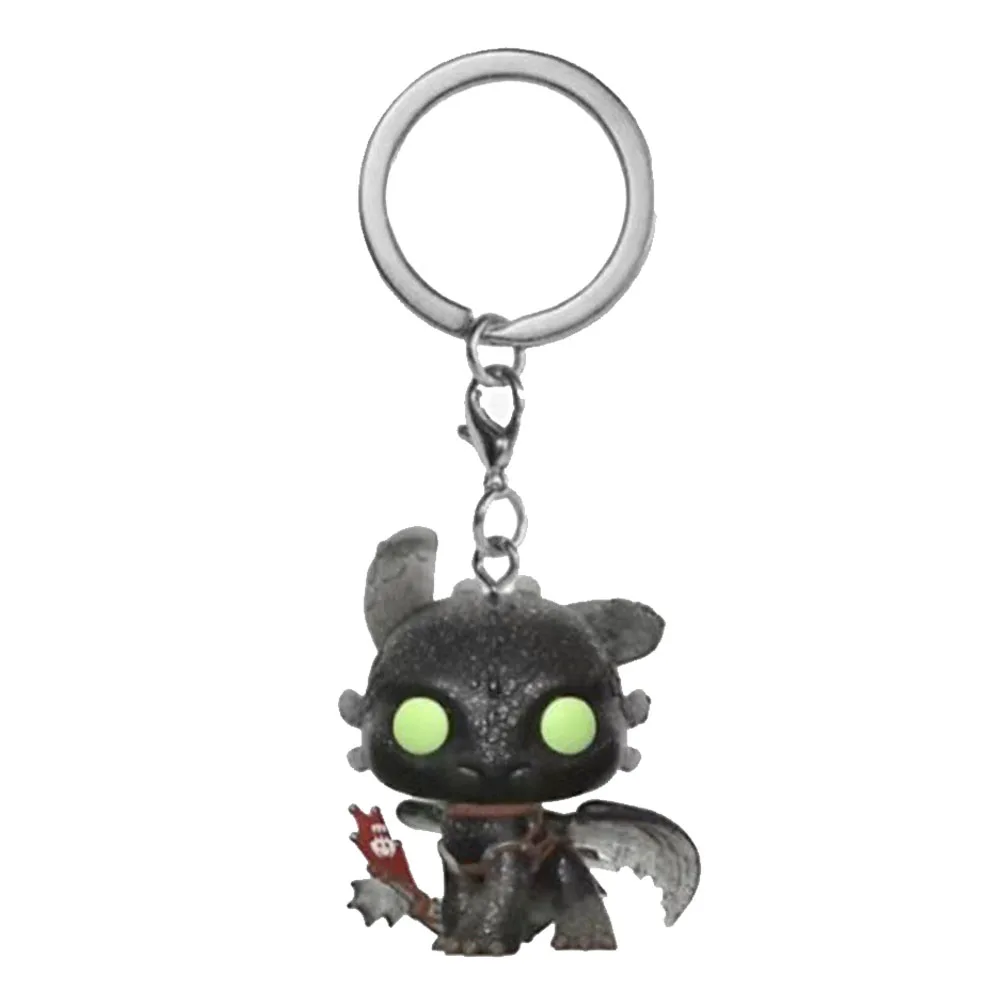 New Pocket Keychain http Dragons Keychains Black Dragon Toothless Action Figure Toy for Pendant