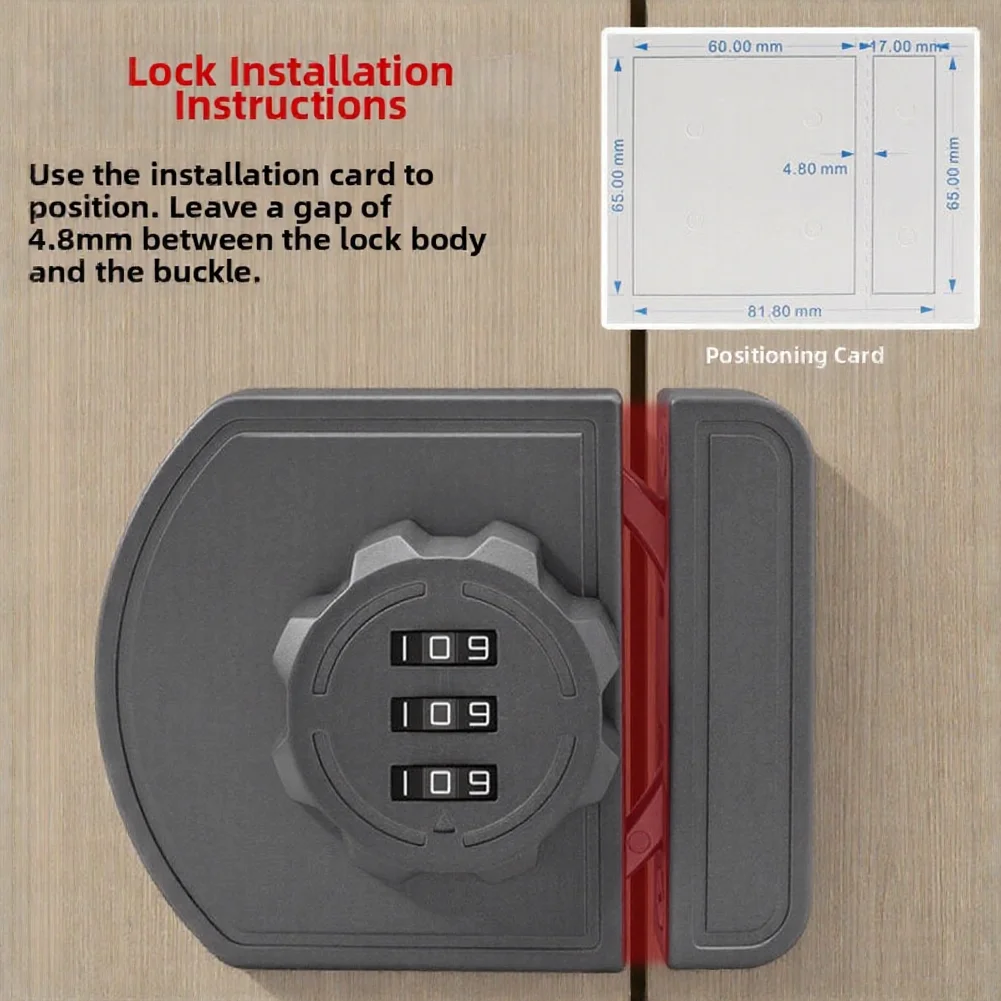 Drawer Combination Lock For Cabinet Or Closet Doors With Integrated Nightlight For Wood, Metal, Or Glass Doors