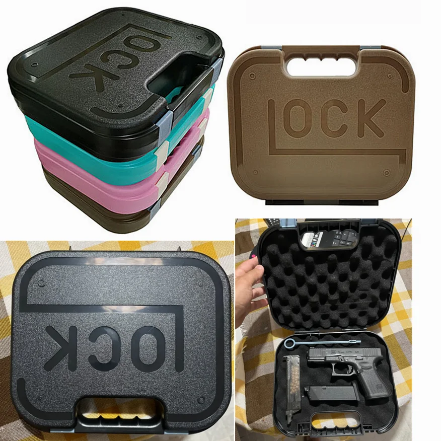 Tactical Gun Box for Glock Pistol Safety Carrying Suitcase Hand Gun Accessories Hunting Tools Safe Storage Portable Hard Case