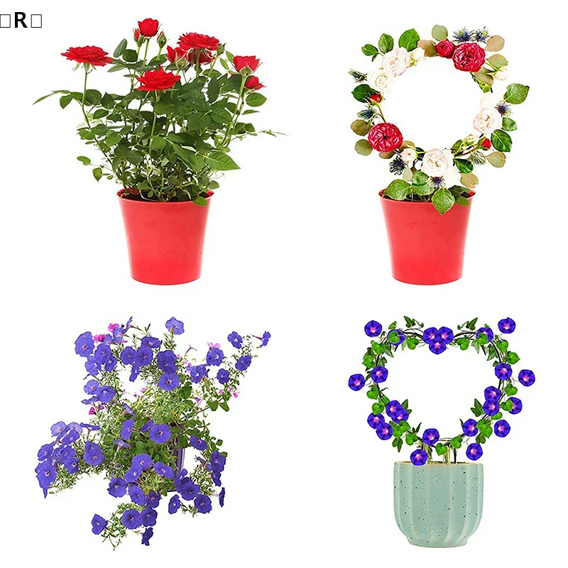 〔R〕Garden Plant Support Stake Stand Round Vine Climbing Rack Ironheart-Shaped Flower Plant Trellis Support Frame Garden Decor