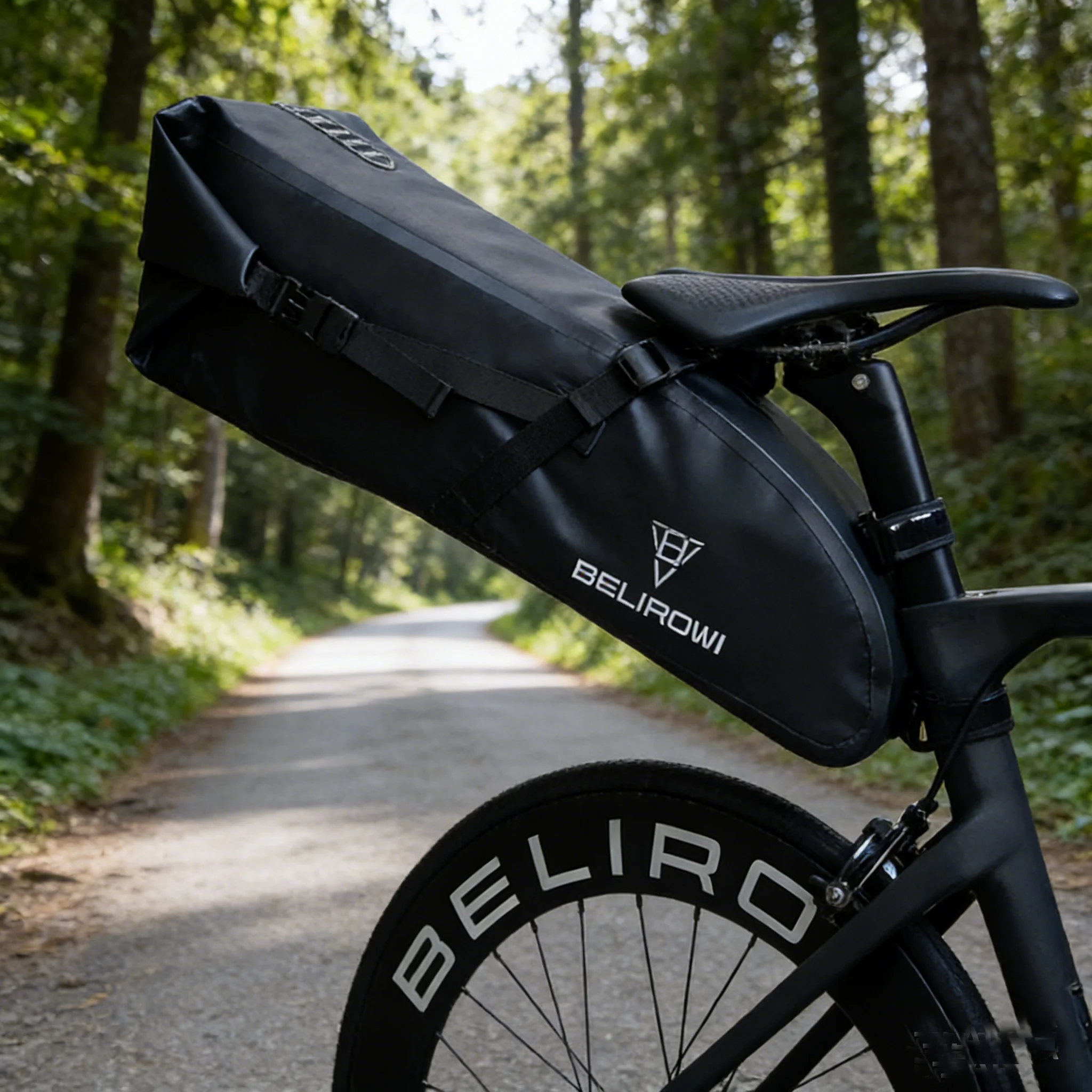 

Водонепроницаемая сумка для велосипедного седла 12 л - хранение под сиденьем для горных и дорожных велопоездок, а также для поездок на работу. Сумка для велопакинга.