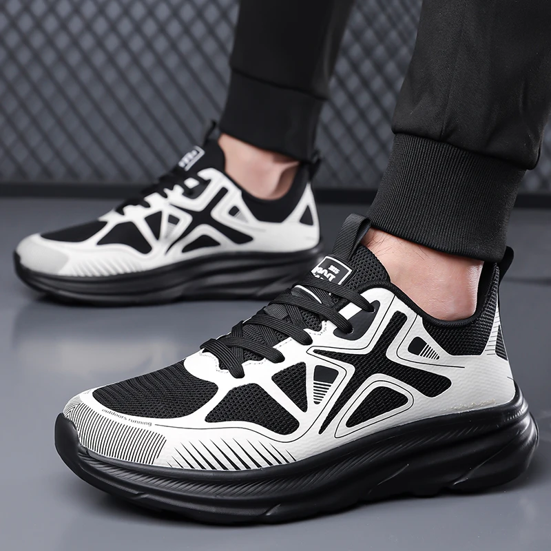 

Men's Running Shoes Breathable Comfortable Lightweight Sports Sneakers with Cushioning for Jogging Walking Gym Workout