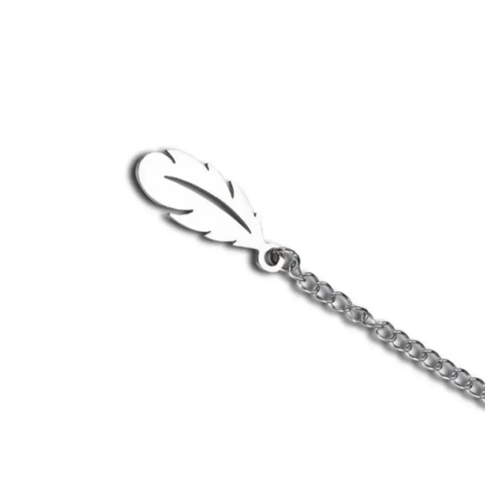Portable Stationery Retro Bookmark a Well-read Woman Leaf Pendant Metal Bookmark Retro Book Label Page Mark Reading Accessories