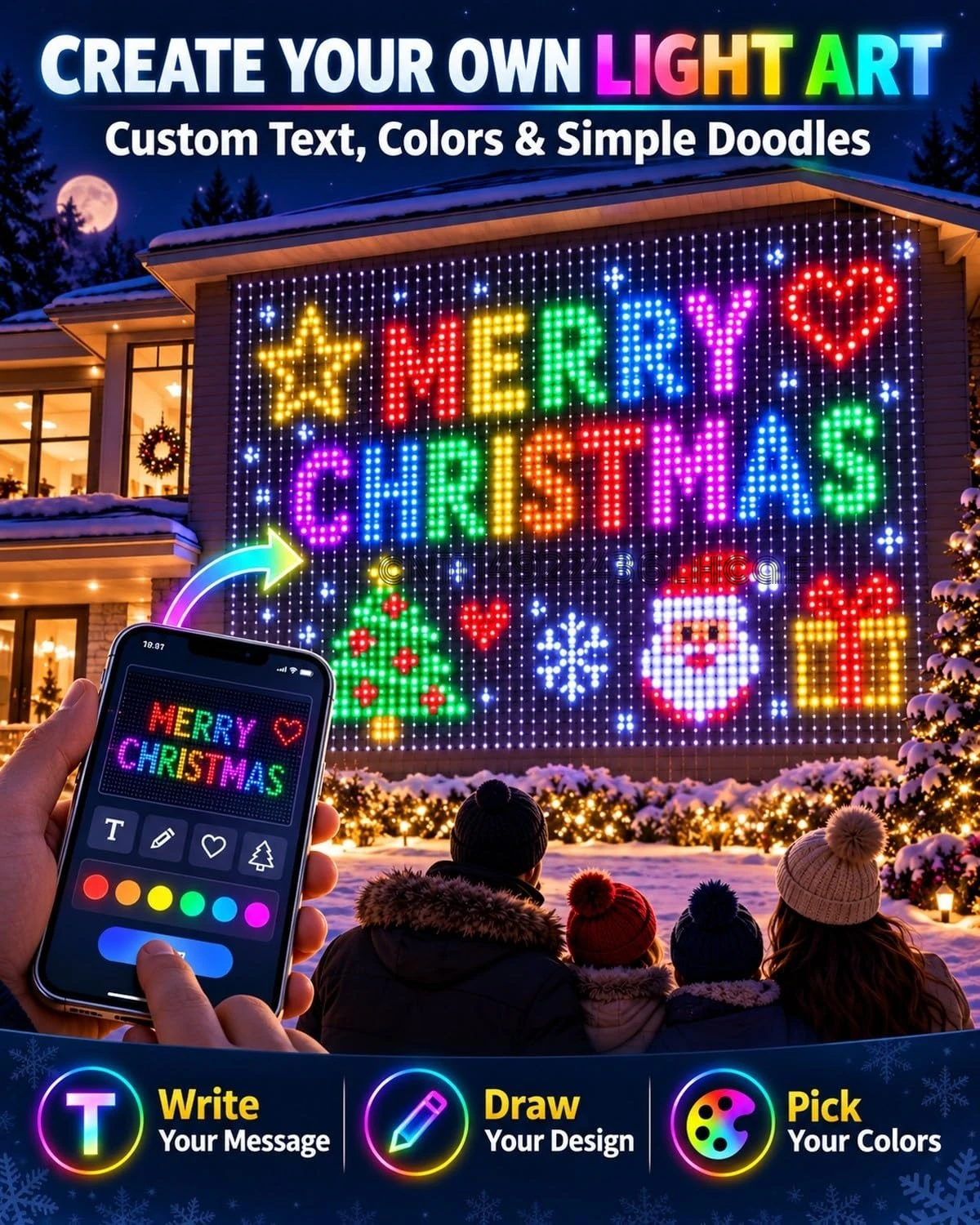 Christmas LED House Net Smart  - Led Fairy String Lights ulasan dan harga