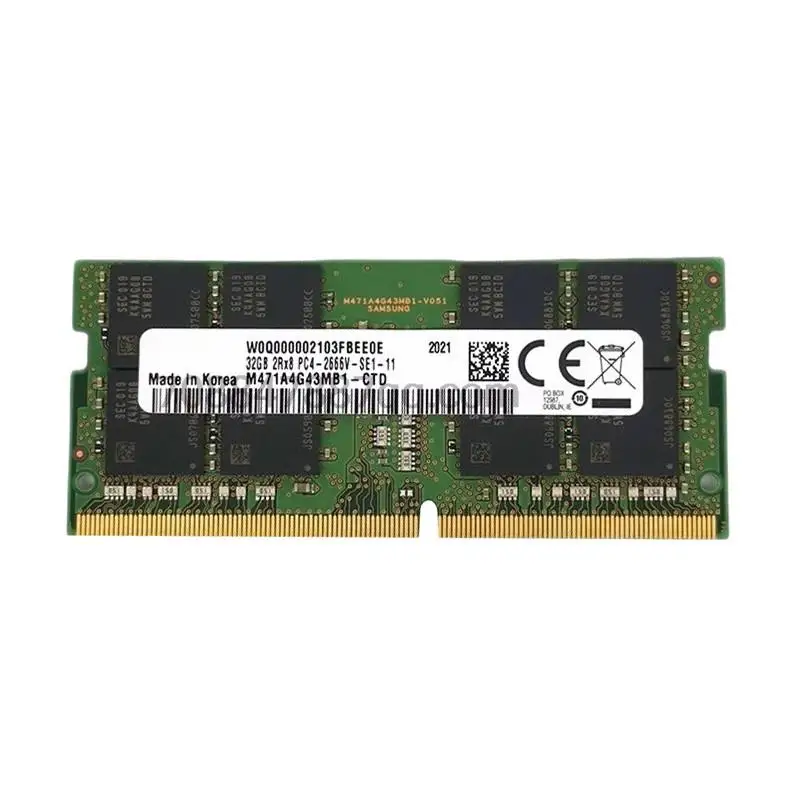 

Оригинал 100% authentique 32G 2RX8 PC4-2666V SODIMM M471A4G43MB1-CTD