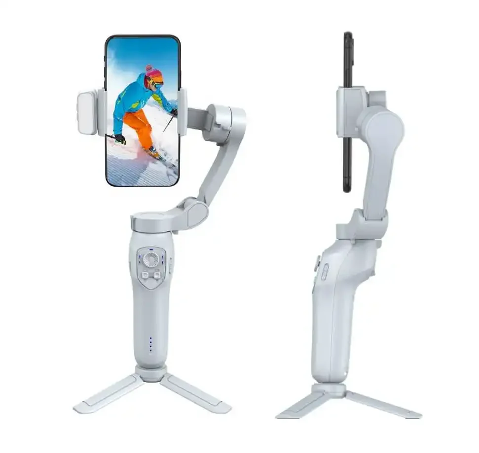 2024 Hot sales 3 axis portable anti-shake mobile gimbal stabilizer with tripod 360 Ai face tracking VLOG selfie