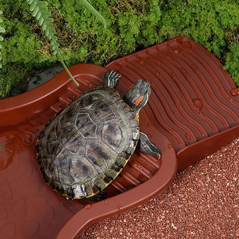 

Turtles Bathing Pool Water Bowl With Slip Proof Friendly Habitats With Steps For Reptiles Resting And Soaking