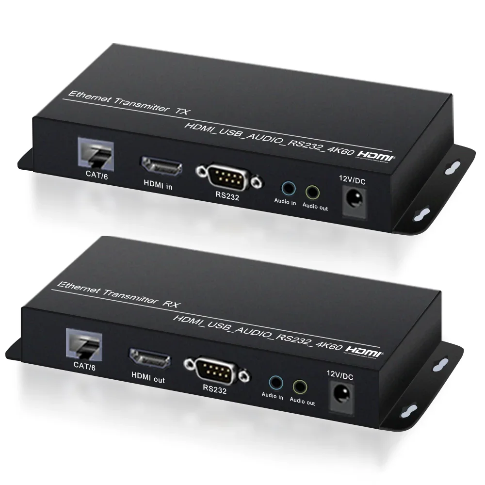 4K60Hz Hdmi KVM Extender Transmitter 120M 4K YUV444 KVM HDMI USB2.0 Extender