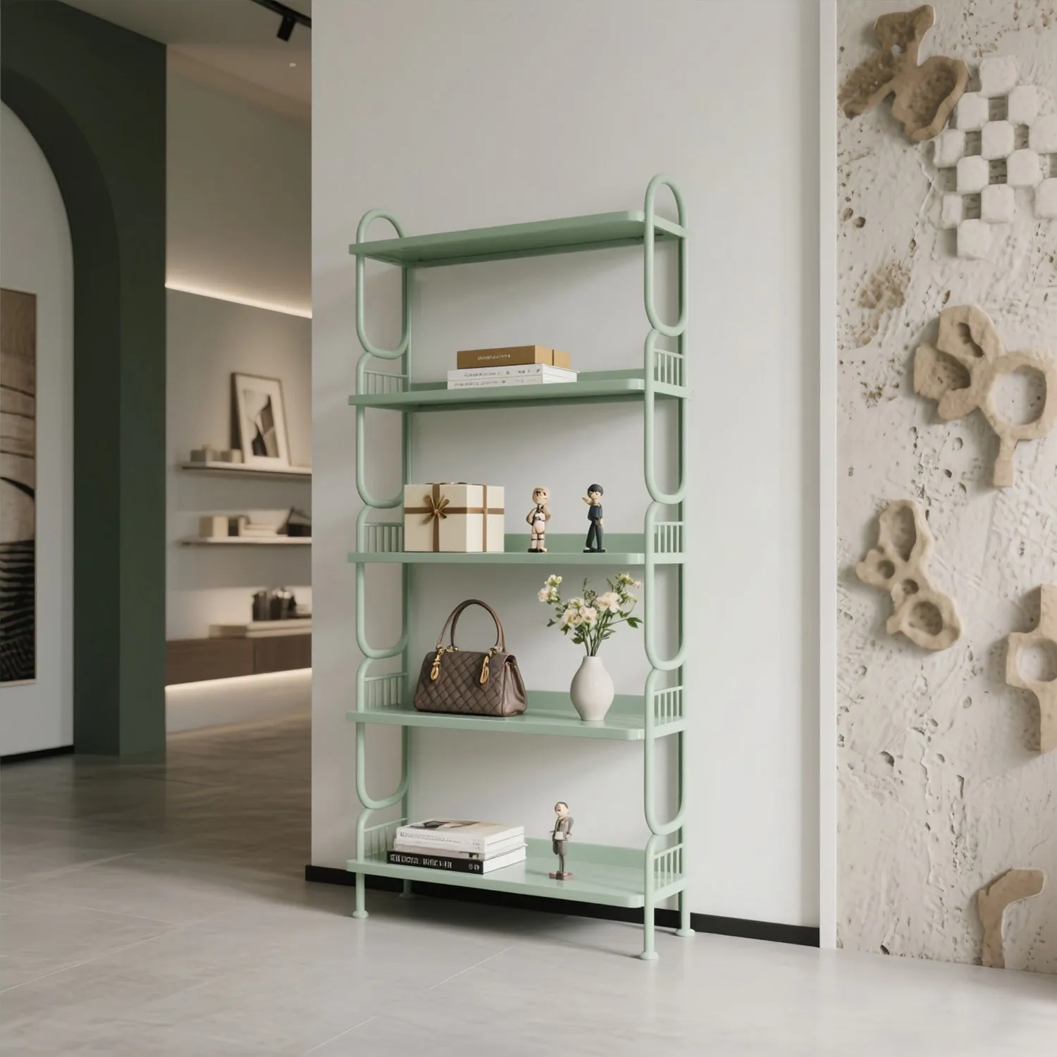 

Стеллажи для обуви в магазине: мужские и женские полки для обуви, витрины для сумок, стеллажи для хранения в магазине, многоярусные полки для обуви.