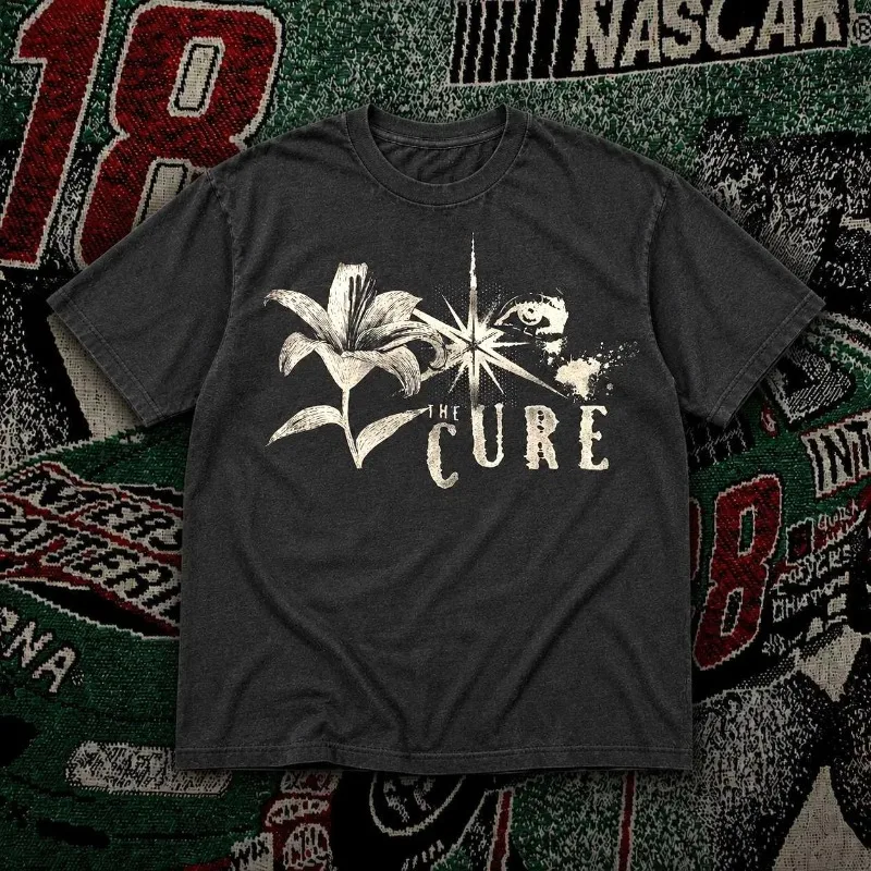 The Cure Band T-shirt, 90s Music T-shirt, Men's T-shirt, Summer New Style Suitable for Both Men and Women, High Street T-shirt