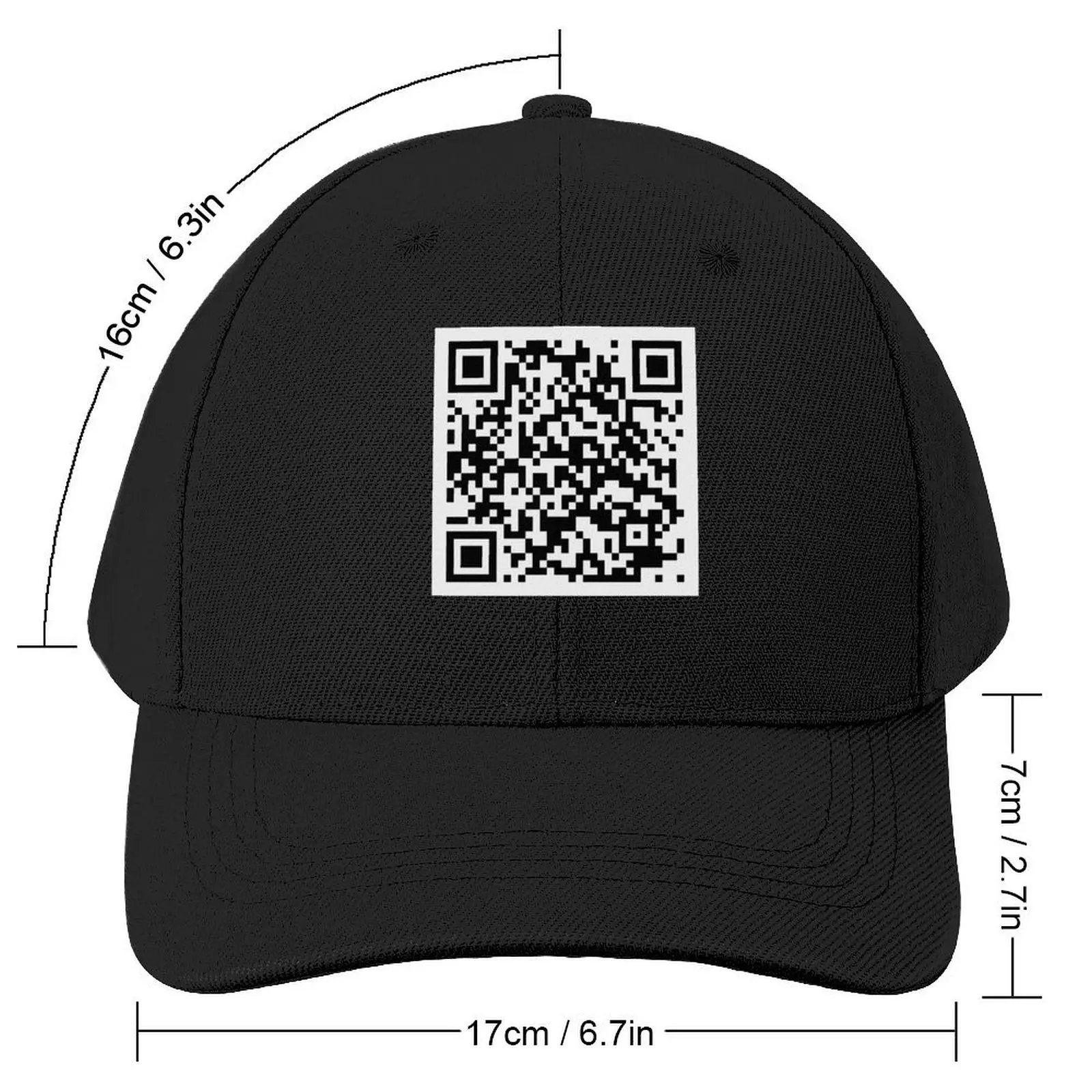 Rickroll QR code Baseball Cap custom Hat Snap Back Hat beach hat Luxury Brand Luxury Woman Men's