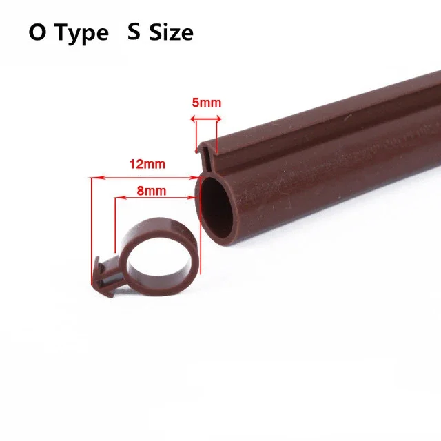 O Type Plastic Steel Door Window Block Sealing Weather Stripping Silicon Rubber Elastic Band Hollow Bulb Draft Stopper Magic