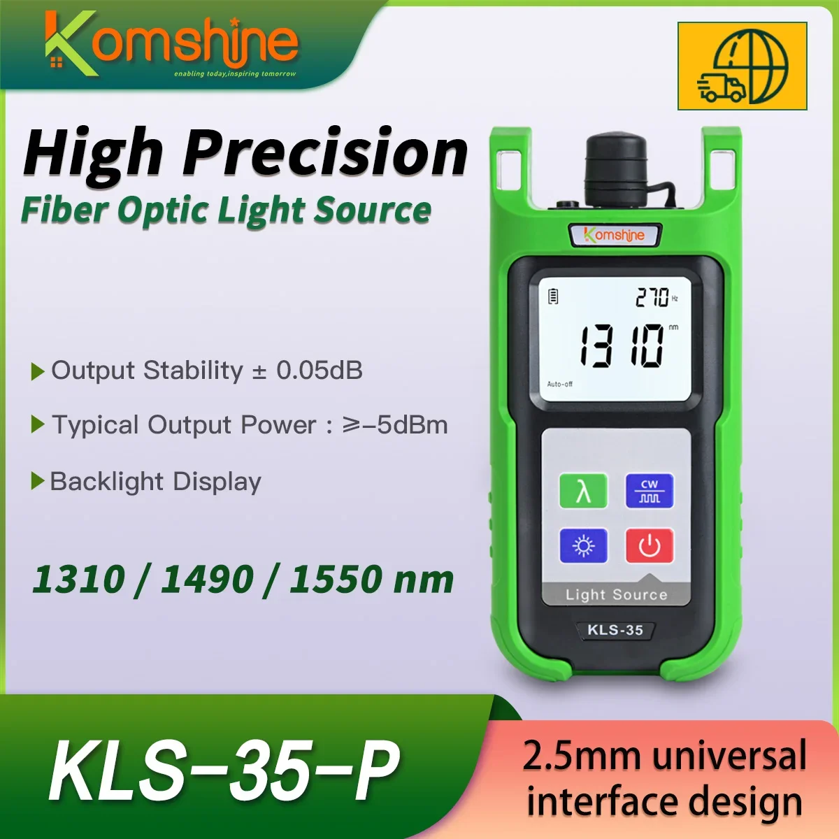 

PON 1490nm Optic Fiber Light Source KLS-35-P FTTx Fiber Laser Source 1310/1490/1550nm