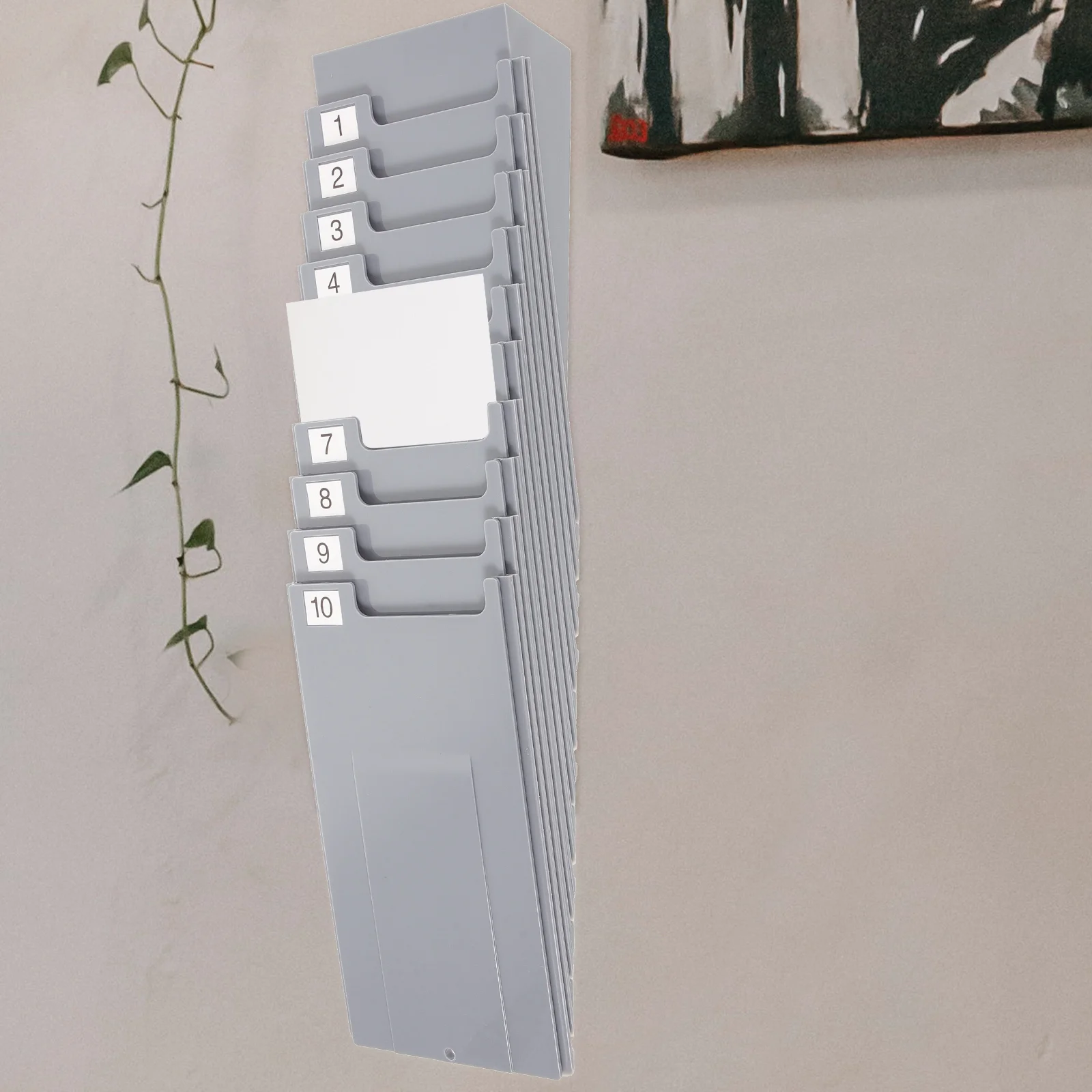 

Expanding Time Rack Attendance Cards Rack Flexible Cards Storage Shelf Plastic Organizer Warehouse Office Home Label