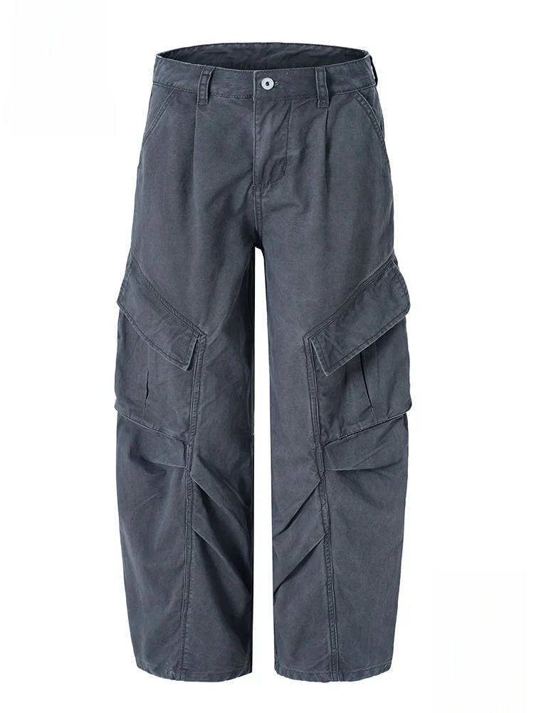 

PaulFrank Men's Casual Cargo Pants Spring Trend Loose Large ket Knife Casual Pants American Sle Pleated Workwear