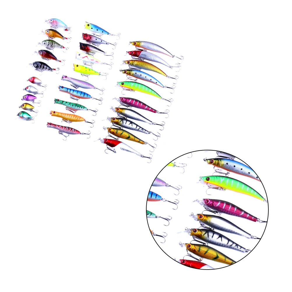 

30 Pcs Fake Bait Fishing Lures Hooks Sea Tackle Shape Lifelike Baits Simulation