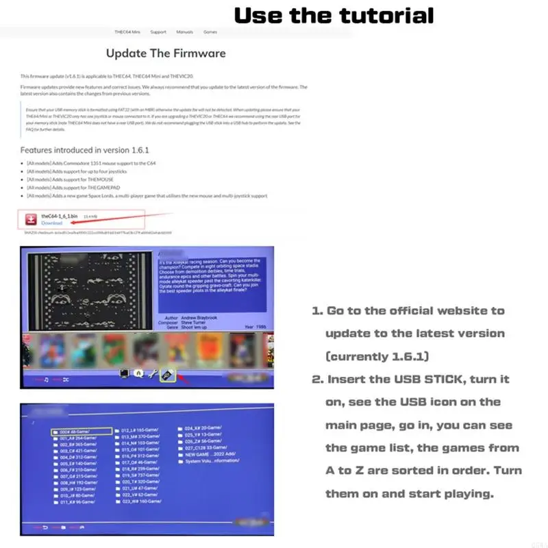 Q5WA Video Game Console Sticks C64Mini Видеоигр палочки игровые аксессуары