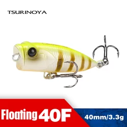 TSURINOYA 40F Topwater Popper Fishing Lure CATCHER 40mm 3.3g Dog Walk Action Floating Hard Bait Bass Ajing Rockfish Light Game