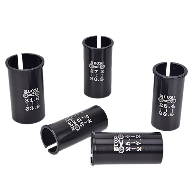 1pc Aluminium Alloy Black Bike Seat Post Tube Seatpost Reducing Sleeve Adapter Adjust Diameter Bicycle Accessories