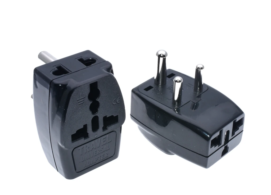 South Africa plug adapter Type D 3 position convert to 1 outlet Multi travel charge power plug India Kenya Nepal Pakistan