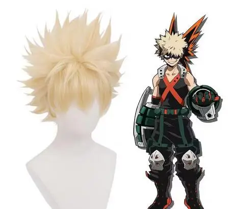 

Bakugou Katsuki Men's Cosplay My Hero Academia Women's Wig Anime Cosplays Costumes Woman Costume Clothes Custumes Cos Adult Kid