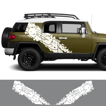Car Door Side Stickers Auto Vinyl Decor Decals Splash Graphics Cool Styling Body Tuning Accessories For Toyota FJ Cruiser 4X4