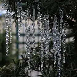12Pcs Acrylic Crystal Simulation Ice Christmas Tree Hanging Ornaments 2025 Merry Christmas Decor For Home Xmas Gifts