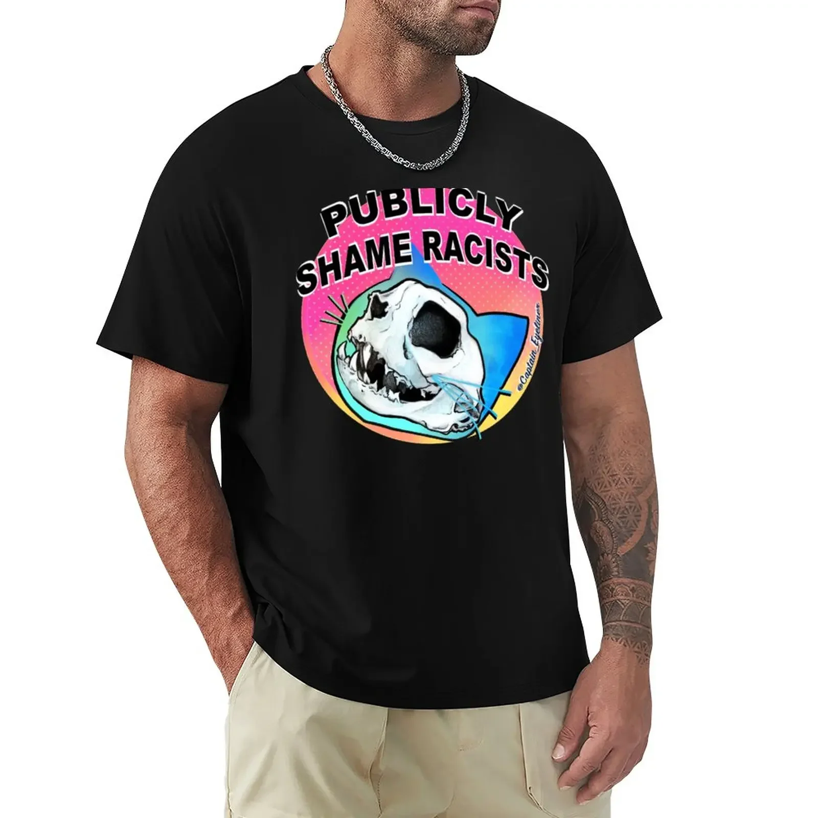 Publicly Shame Racists T-Shirt customs blanks men clothes