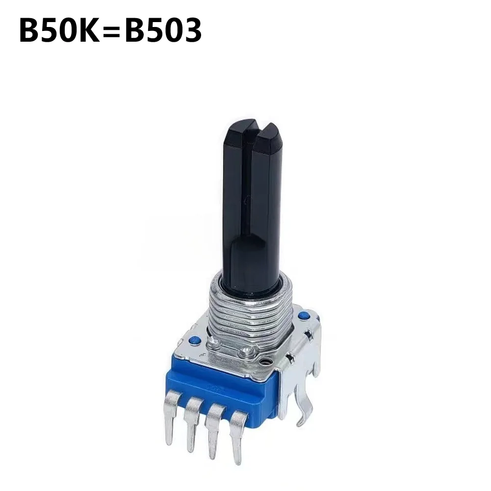 Blue B10K B50K Mixer Potentiometer 4 Pin 23mm Shaft Length For DJ Console Audio Signal Adjustment Tool