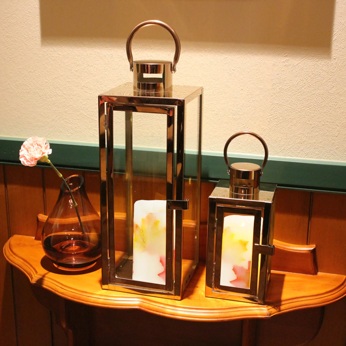 2 Pcs LED Electronic Simulation Lamp Decor Lamps Decorative Night Light Simulated Candles Paraffin Components Pillar