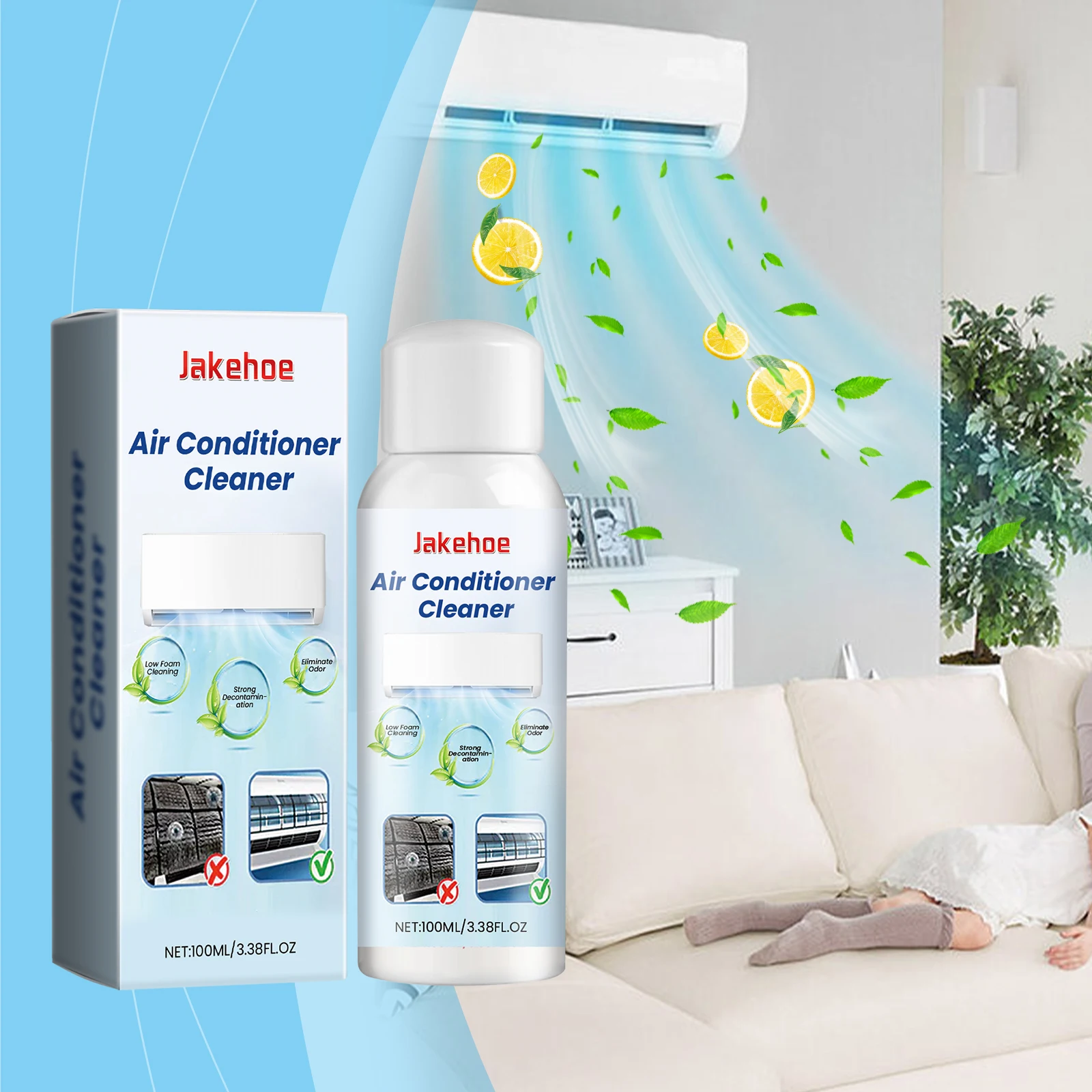 

Air Conditioner Cleaner - Foam-Type Cleaning Liquid, Specialized for Household Air Conditioner Indoor Units to Remove Dirt