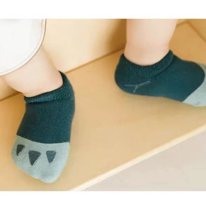 Cat Claw Splicing Baby Socks Cartoon Cute Boys Girls Socks Soft Skin Friendly Newborn Glue Dot Anti-Slip Socks for 0-3 Years Old