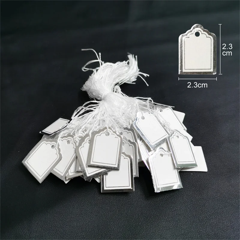 100pcs Jewelry Price Tags Handwritten Labels with String