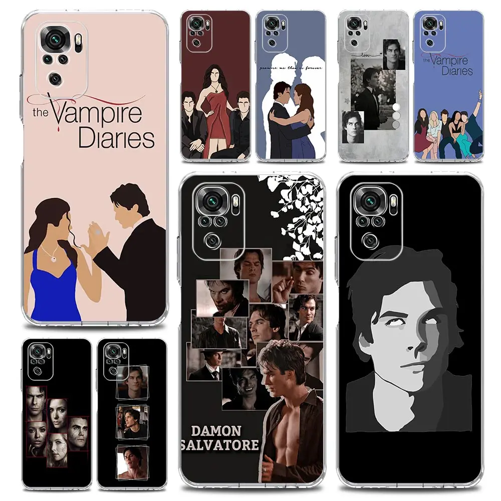 Phone Case For Xiaomi Redmi Note 13 12 5G 9S 9 8 10 11 Pro Plus 4G 9T 13C 12C 10C 9C 9A 7 Pro Cover The Vampire Diaries Damon