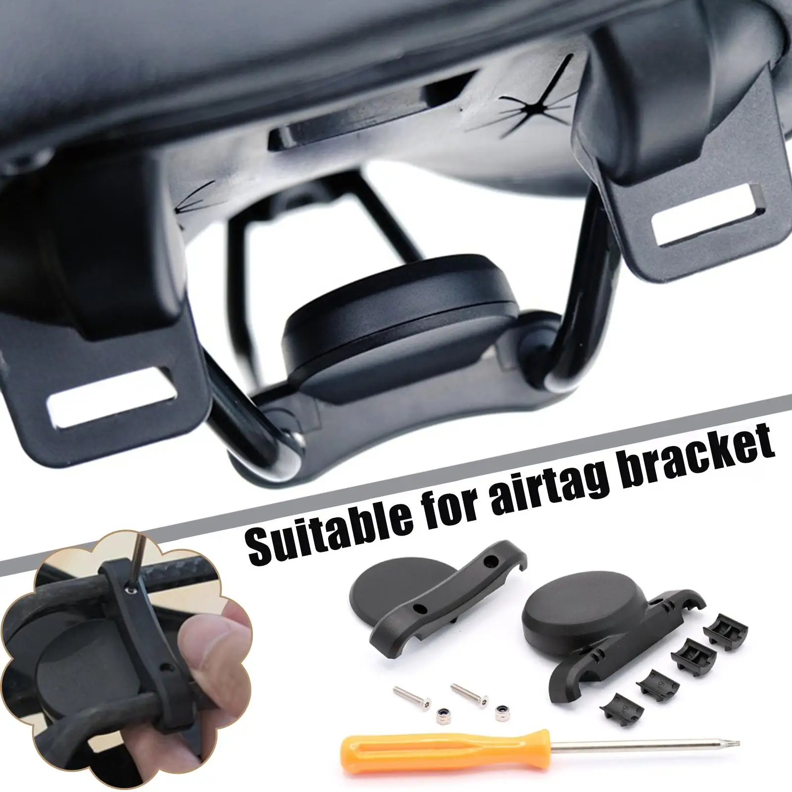 Suitable For Airtag Bicycle Seat Bow Seat Saddle Seat Bracket Fixed Seat Positioning Anti-Lost GPS Fixed Sticker