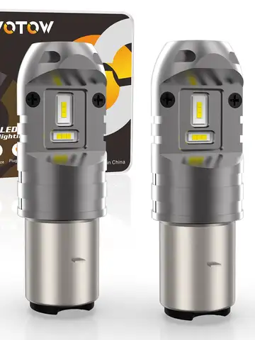 IVOTOW BA20D LED 오토바이 헤드 라이트 전구 Hi/Lo 빔 S2 전구 변환 키트 오토바이 ATV UTV 헤드 램프 3000LM 12V