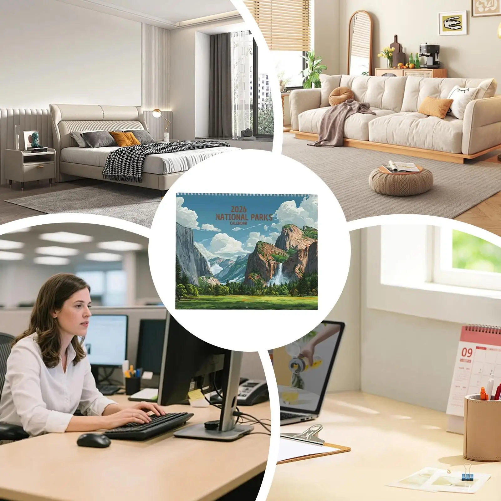 2026 ปฏิทินอุทยานแห่งชาติ 12 เดือนปฏิทินทิวทัศน์ 2026 การถ่ายภาพที่สวยงามธรรมชาติคนรักคอลเลกชันสำหรับ