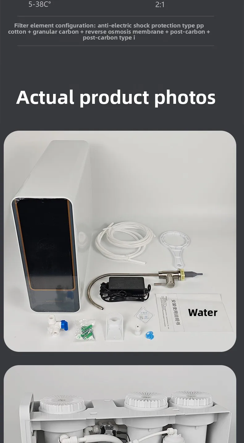 Küchen-Wasserfilter Umkehrosmose-Wasserfiltrationssystem 600G/800G Durchflussrate, Reduzierter TDS, 2:1 Entwässerungsverhältnis – Detail 15
