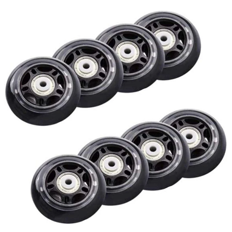 8Pcs Roller Skates Non-Flashing Wheel Skate Wheel 70X24mm Bearing Skate Accessories Non-Slip