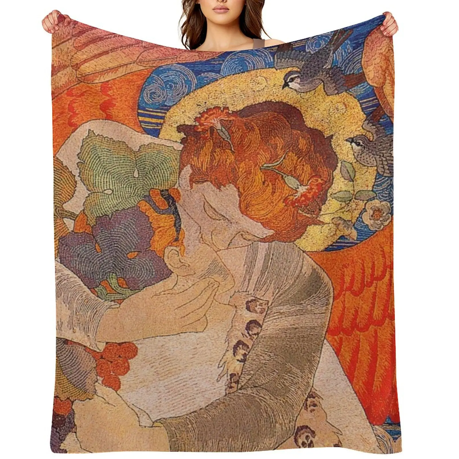

HD. Victory, by Phoebe Anna Traquair Throw Blanket manga blankets ands Hair Thermals For Travel Blankets