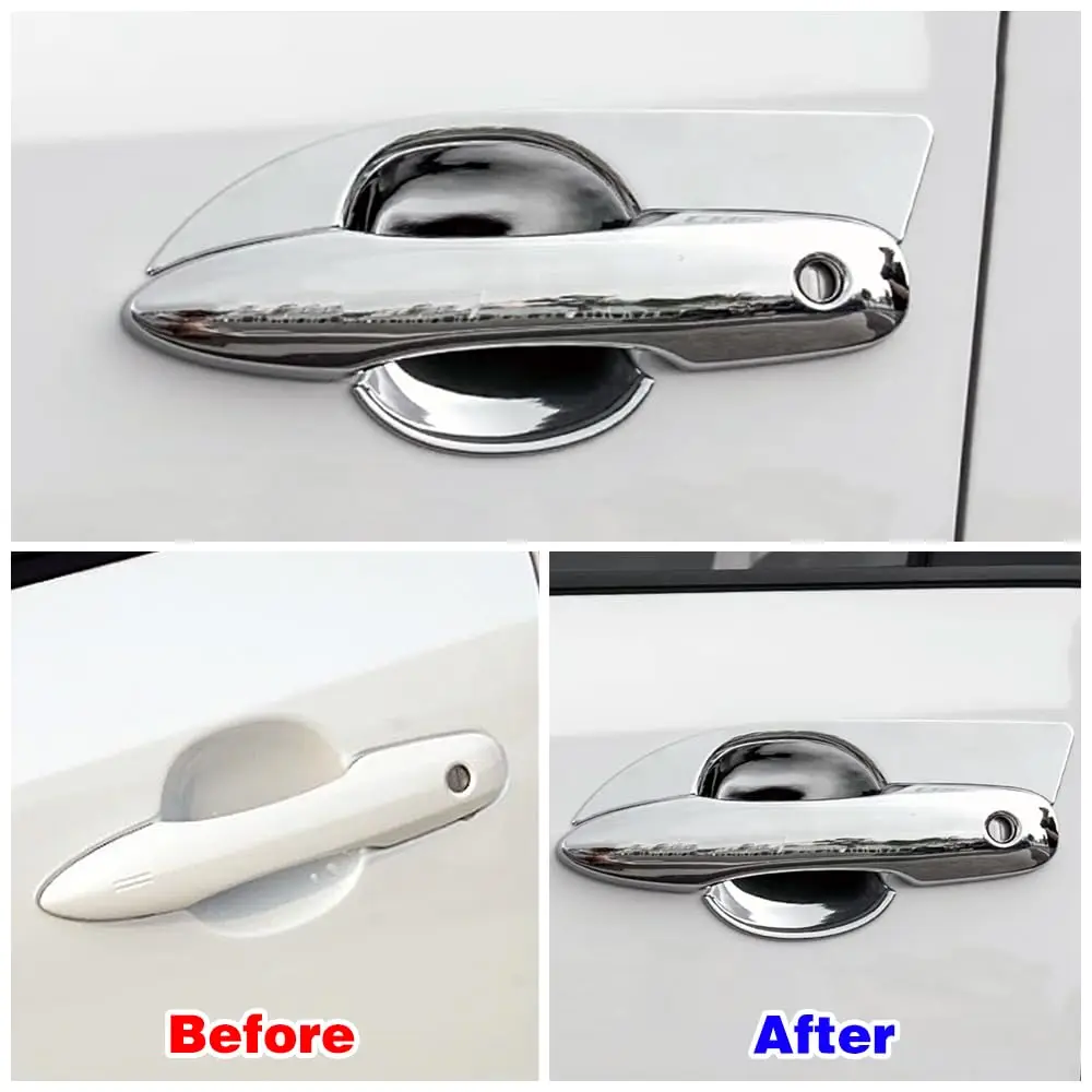 Chrome Door Handle Cover Trim and Door Bowl Cap For Toyota Corolla 2019-2024 Exterior Accessories Door Handle Decoration