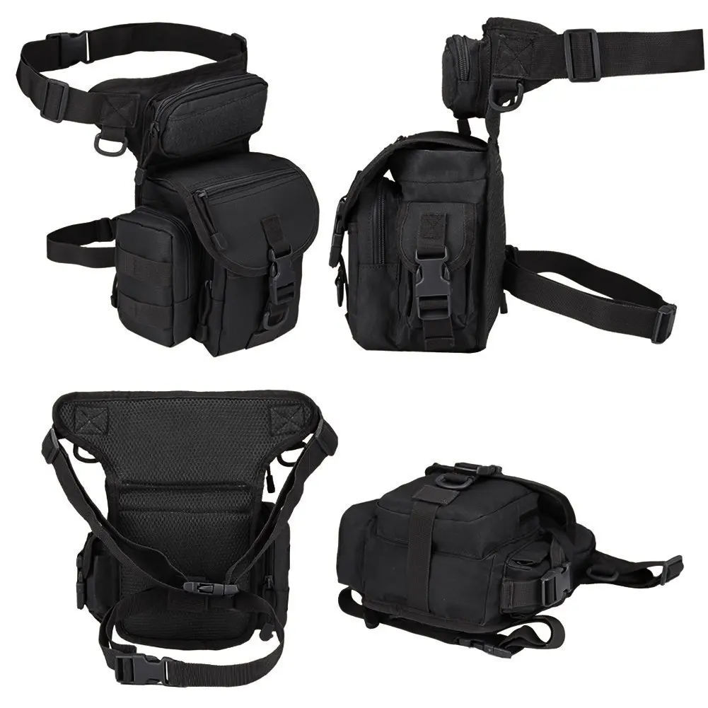 Tactical Drop Leg Pouch Bag Thigh Bag Pack Waist Bag Pack For Motorcycle Racing Bike Nylon High QualCycling Hiking horse Riding