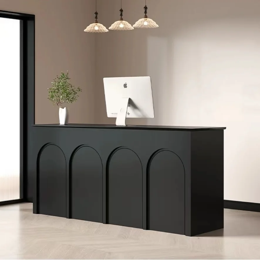 

Durable And Good Looking Custom Color Wooden Standard Size Reception Desk Office Reception Outpatient